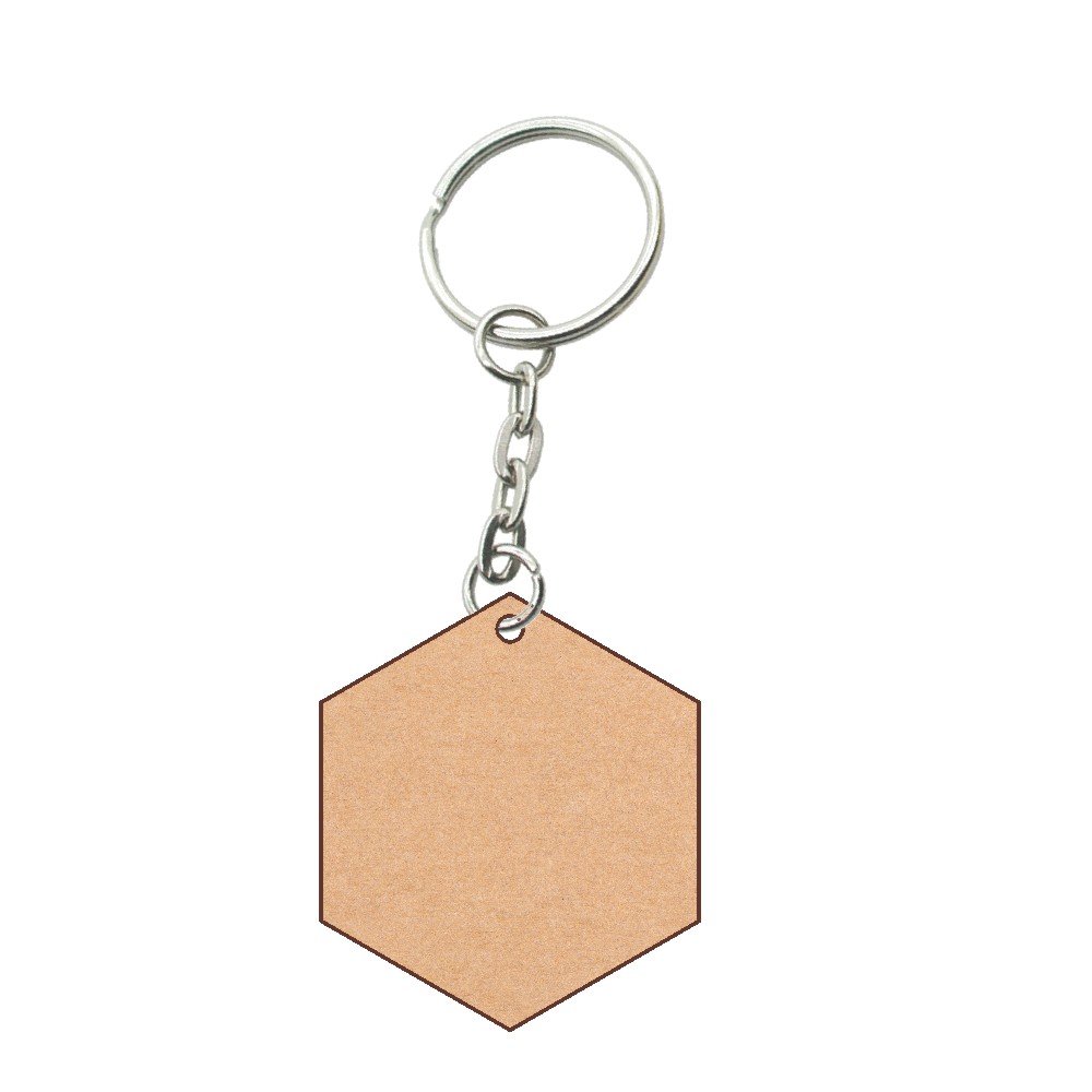 MDF Keychain Bases Hexzgon – Designer Desk